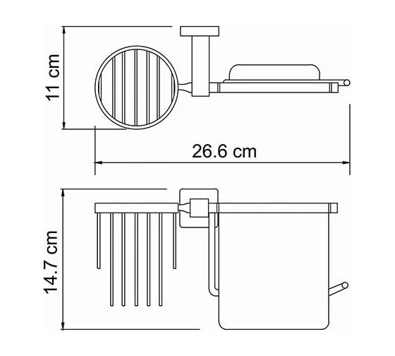 Держатель туалетной бумаги и освежителя WasserKraft Lippe K-6559
