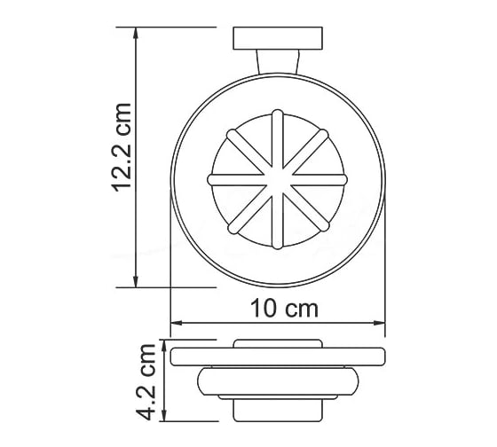 Стеклянная мыльница WasserKRAFT Lippe K-6529