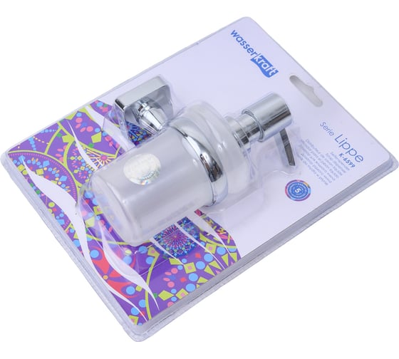 Стеклянный дозатор для жидкого мыла WasserKraft Lippe 150 ml K-6599
