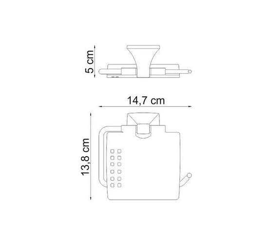 Держатель туалетной бумаги с крышкой WasserKraft Wern K-2525