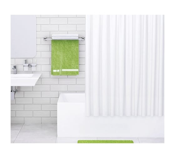 Шторка для ванной, кольца в комплекте WasserKraft Vils SC-10201