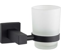 Одинарный стакан с держателем Zenfort коллекция "квадро", черный 102303