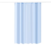 Штора для ванной Zenfort "жаккард" полиэстер, 180x200 см, 12 колец, с утяжелителем, голубой 104236