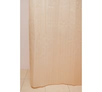 Штора для ванной Zenfort "жаккард" полиэстер, 180x200 см, 12 колец, с утяжелителем, бежевый 104238