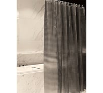 Штора для ванной Zenfort "лаурель 3d" ПВХ, 180x180 см, 12 колец, дымчатый 104242