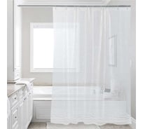 Штора для ванной Zenfort "симфония 3d" ПВХ, 180x180 см, 12 колец, прозрачный 104209