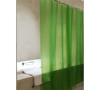 Штора для ванной Zenfort "лаурель 3d" ПВХ, 180x180 см, 12 колец, зеленый 104243