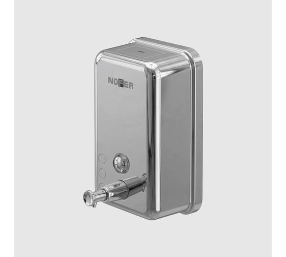Диспенсер для мыла Nofer INOX глянцевый прямоугольный с пластиком внутри 1200 мл. 03041.B