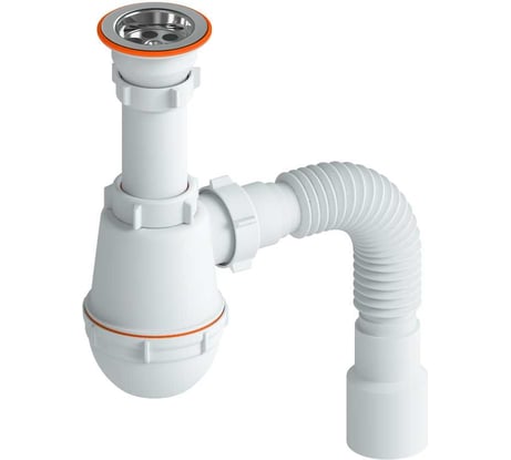 Сифон Ростовская мануфактура сантехники см-02 для мойки (прикручивающийся) РМС СМ-02