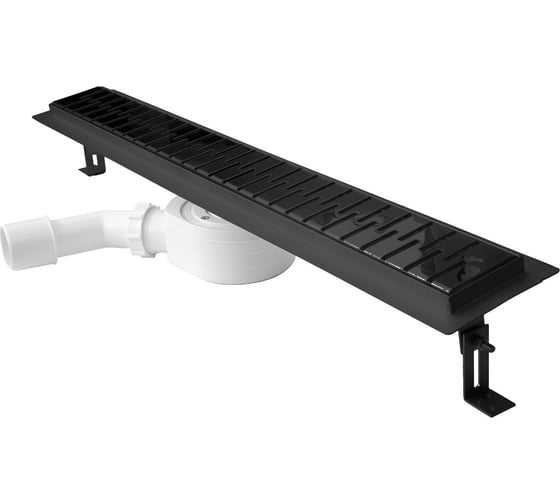 Душевой лоток Miano HARMONY BLACK EDITION, черный, из нержавеющей стали, поворотный слив D40/50 MN-70HB 1