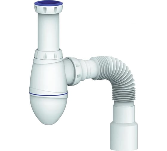 Сифон для умывальника Unicorn 1.1/2"х40 без выпуска, с унив. г. т. 40 х 40/50 A420