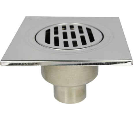 Металлический прямой трап MPF 15х15 см гидрозатвор ИС.110444