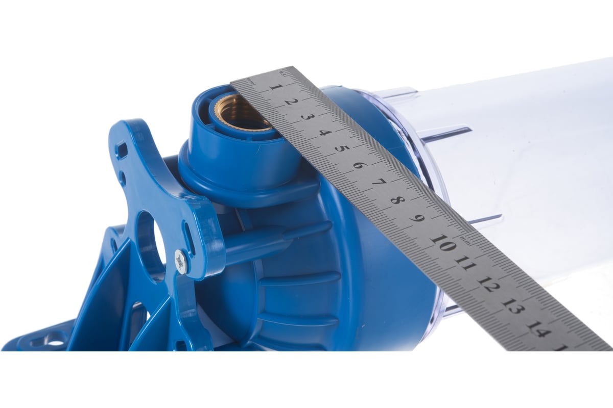 Корпус АКВА ПРО 10SL ХВС 1/2" прозрачный, ключ и скоба FHPR12 444 ...