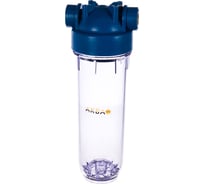 Корпус АКВА ПРО 10SL ХВС 1/2" прозрачный, ключ и скоба FHPR12 444