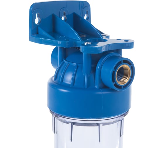 Корпус АКВА ПРО 10SL ХВС 1/2" прозрачный, ключ и скоба FHPR12 444