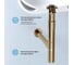 Металлический сифон для раковины Wellsee Drainage System 182116000 4