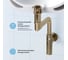 Металлический сифон для раковины Wellsee Drainage System 182126000 4