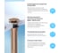 Металлический донный клапан для раковины Wellsee Drainage System 182142000 5