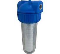 Магистральный фильтр-колба для очистки воды с картриджем из нитяного полипропилена GRIALE FK-1034