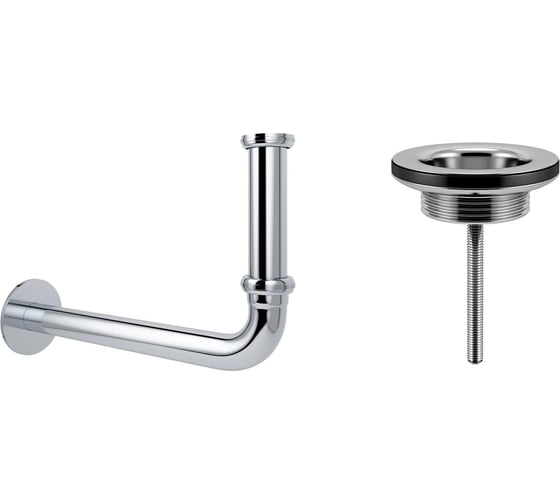 Сифон для раковины с выпуском Wellsee Drainage Systemв наборе 2 в 1 182101005 1