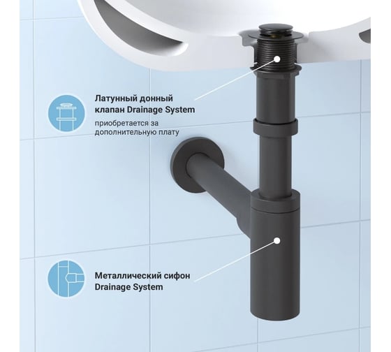 Сифон для раковины Wellsee Drainage System 182105000