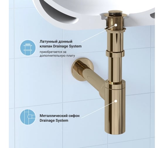 Сифон для раковины Wellsee Drainage System 182106000