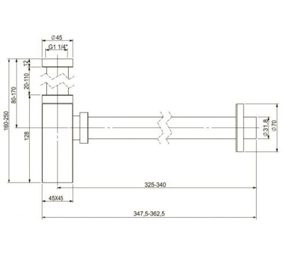 Сифон для раковины Wellsee Drainage System 182113000