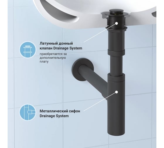 Сифон для раковины Wellsee Drainage System 182120000