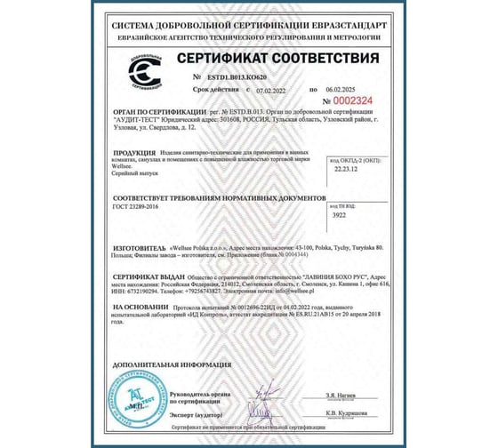 Сифон для раковины, набор 2 в 1 Wellsee Drainage System 182114005