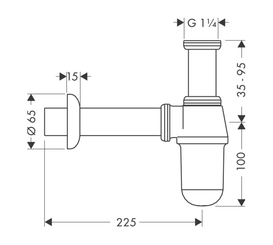 Сифон HANSGROHE 52053000 00000008533