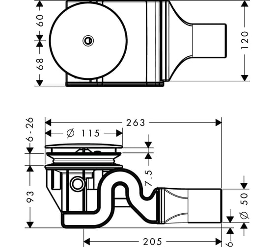 Набор для слива HANSGROHE 60067000 Raindrain 90 XXL 00000008607