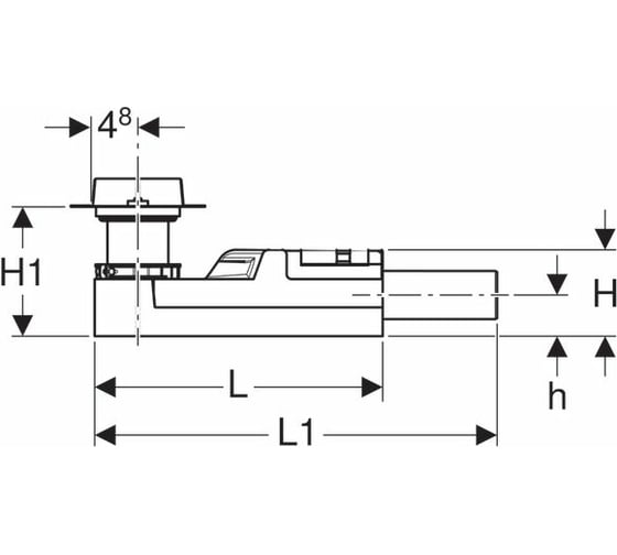 Корпус дренажных каналов GEBERIT 154.152.00.1 CleanLine 00000043846