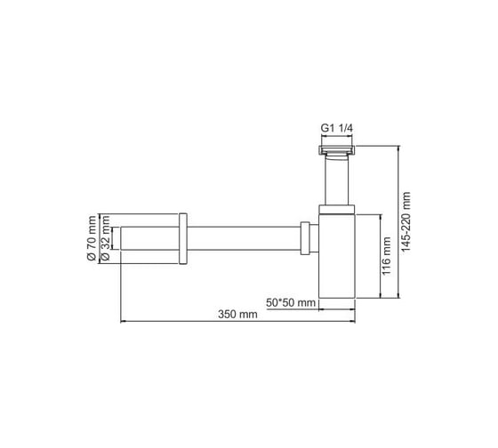 Сифон для раковины WasserKRAFT A096