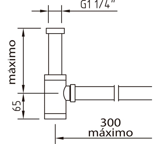 Сифон для раковины CLEVER ELEGANCE 1 1/4" 96174