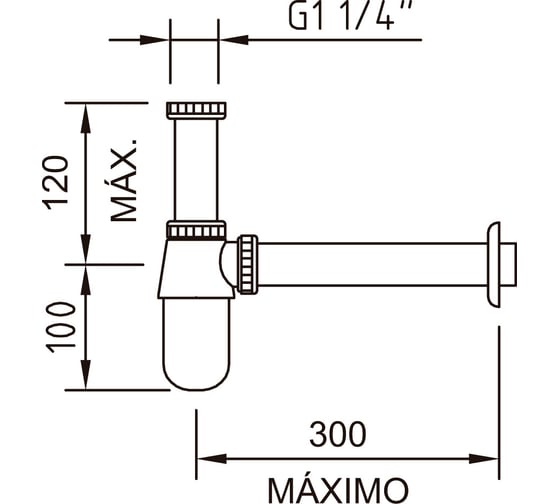 Сифон для раковины CLEVER URBAN 1 1/4" 90755