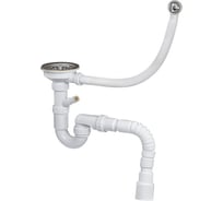 Сифон для выпуска MasterProf 90-94 мм, 3.1/2x40, с нерж.решеткой, переливом, гофротрубой 40x40/50, дополнительным патрубком с отводом для с/м ИС.110683 30680144