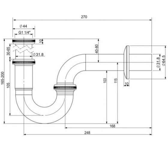 Сифон для раковины Wellsee Drainage System 182102000