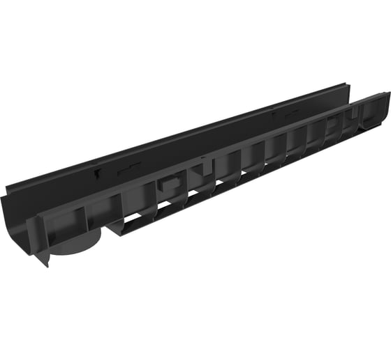 Пластиковый лоток Gidrolica dn100, h100 мм, с нержавеющей решеткой, класс a15 804503