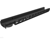 Пластиковый лоток Gidrolica dn100 н80 мм с решёткой ячеистой стальной оцинкованной и крепежом класс в125 803501