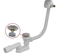 Сифон для ванны Alcadrain click/clack с напуском воды через перелив пластик/металл A508СKM 00046778