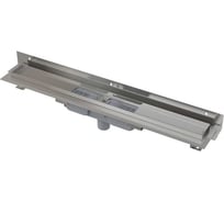 Водоотводящий желоб для перфорированной решетки Alcadrain с регулируемым краем к стене, с вертикальным стоком (сталь) APZ1104-850 00039669