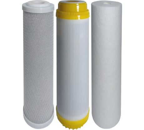 Набор картриджей Slim Line ФР4: полипропилен PP-10, уголь пресс. СТО-10, умягчающий RIC-10 Профитт 3175784