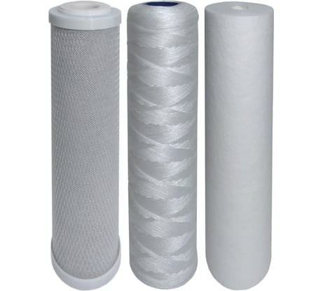 Набор картриджей Slim Line ФР1: полипропилен PP-10, уголь пресс. СТО-10, нитиевой PPW-10 Профитт 3175777