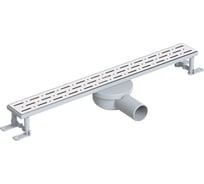 Душевой лоток Loranto STYLE LINE 60 см, боковой сток, решетка из нержавеющей стали, гидрозатвор мокрый УТ008646