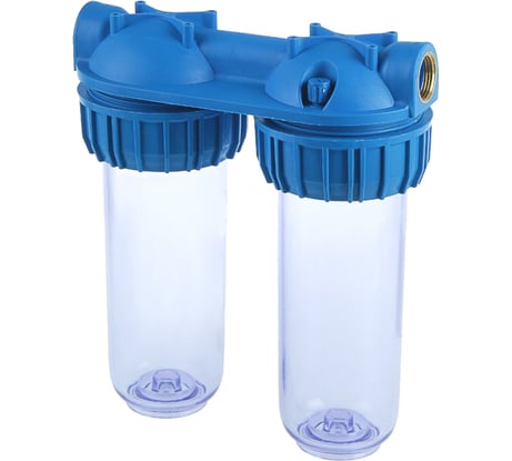 Корпус фильтра Профитт 2-х ступенчатый, прозрачный, HS-24 SD 1/2 латунь Slim Line 3175098