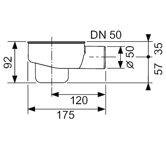 Сифон TECE DN 50 650001