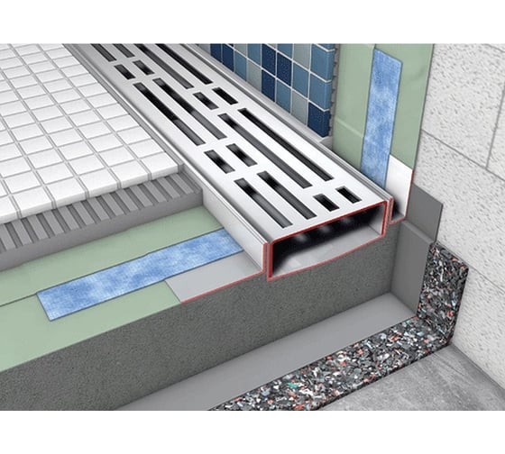 Дренажный канал TECE ТЕСЕdrainline, прямой 601000