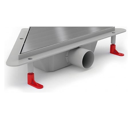 Угловой трап для душа с решеткой Miano KLASSIK глянец, D50 MS-KF