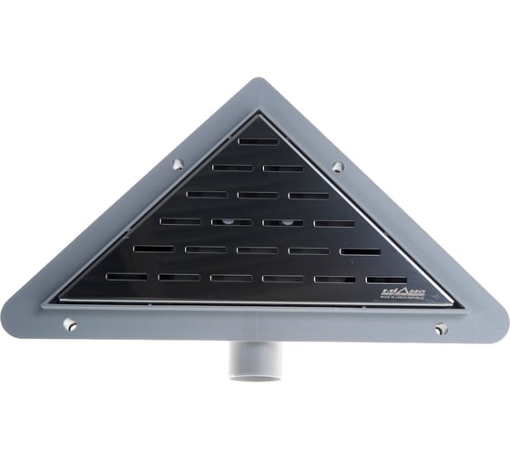 Угловой трап для душа с решеткой Miano MEDIUM глянец, D50 MS-DF