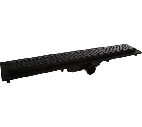 Душевой лоток 700мм Miano HARMONY BLACK EDITION боковой слив D50 решетка HARMONY черная матовая MS-70HB